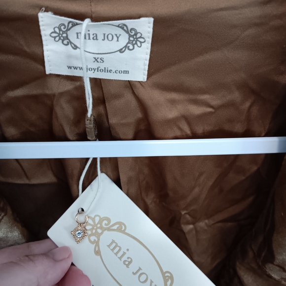 Joyfolie Mia Joy Gold Velvet Jacket - Picture 3 of 4